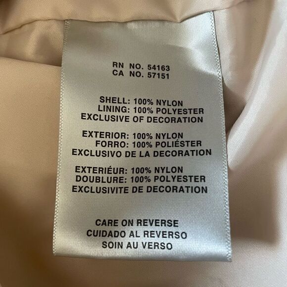 Levi’s Women’s Nylon Popover Jacket Tan Lime Green Trim Large NWT - Picture 7 of 7